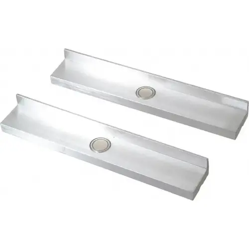 6-1/2" Jaw Width, Aluminum, Vise Jaw Cap Pair
