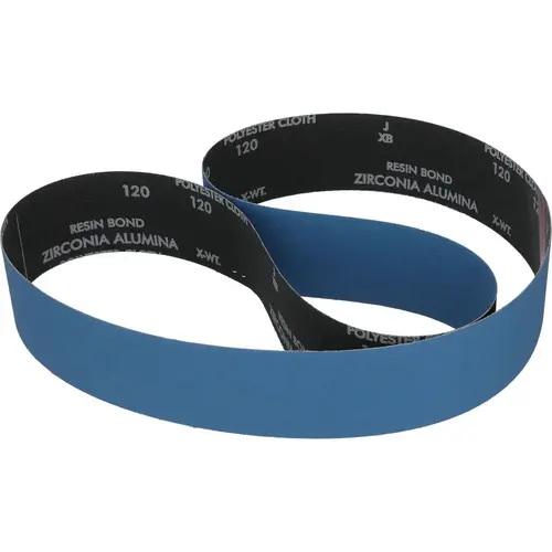 BlueFire R823P ZA Medium Grit Narrow Benchstand Belt, 2-1/2 in x 60 in, 120 Grit, Zirconia Alumina BlueFire R823P ZA Medium Grit Narrow Benchstand Belt, 2-1/2 in x 60 in, 120 Grit, Zirconia Alumina