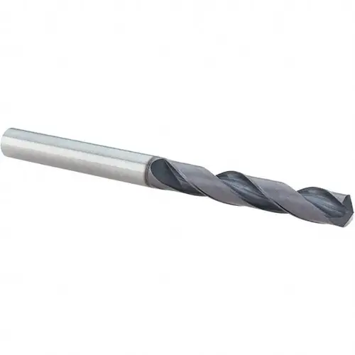 Screw Machine Length Drill Bit :17/64" 3XD CARB TIALN CLNT DRILL