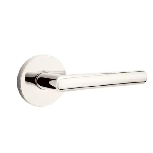 Stuttgart Lever Left Hand Privacy With Disk Rose Bright Nickel Finish Stuttgart Lever Left Hand Privacy With Disk Rose Bright Nickel Finish
