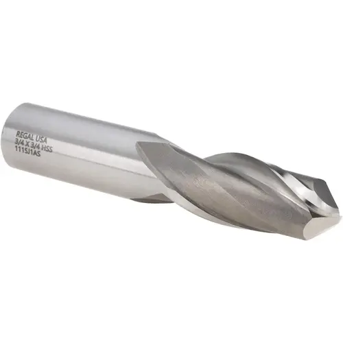 Ball End Mill: 3/4" Dia, 1-5/8" LOC, 2 Flute, High Speed Steel Bright/Uncoated Ball End Mill: 3/4" Dia, 1-5/8" LOC, 2 Flute, High Speed Steel Bright/Uncoated
