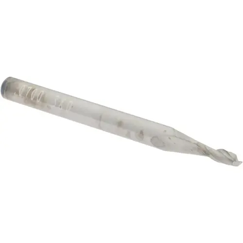Square End Mill: 0.07 inch Dia, 0.21 inch LOC, 1/8 inch Shank Dia, 1-1/2 inch OAL, 2 Flutes, Solid Carbide Square End Mill: 0.07 inch Dia, 0.21 inch LOC, 1/8 inch Shank Dia, 1-1/2 inch OAL, 2 Flutes, Solid Carbide