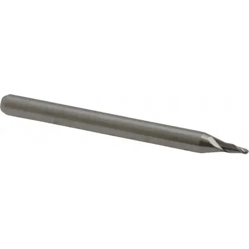 Ball End Mill: 0.0520" Dia, 0.0780" LOC, 2 Flute, Solid Carbide Bright/Uncoated Ball End Mill: 0.0520" Dia, 0.0780" LOC, 2 Flute, Solid Carbide Bright/Uncoated