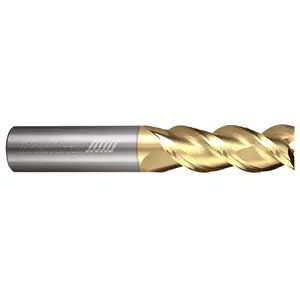 Helical Solutions 3032 Square End Mill: 1/8" Dia, 3/8" LOC, 3 Flutes, Solid Carbide Zplus