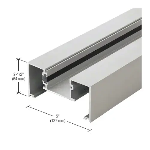 Open Back Vertical Mullion, Thermally Improved, Clear Anodized Class 1 - 24'-2"
