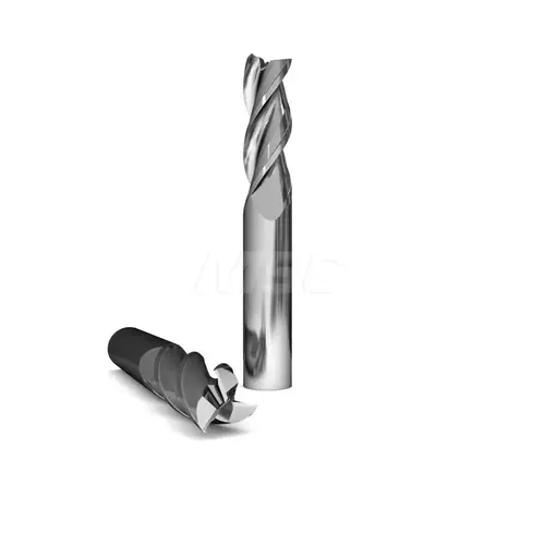 Square End Mill: 1/2 inch Dia, 1-1/4 inch LOC, 1/2 inch Shank Dia, 3 inch OAL, 3 Flutes, Solid Carbide Square End Mill: 1/2 inch Dia, 1-1/4 inch LOC, 1/2 inch Shank Dia, 3 inch OAL, 3 Flutes, Solid Carbide