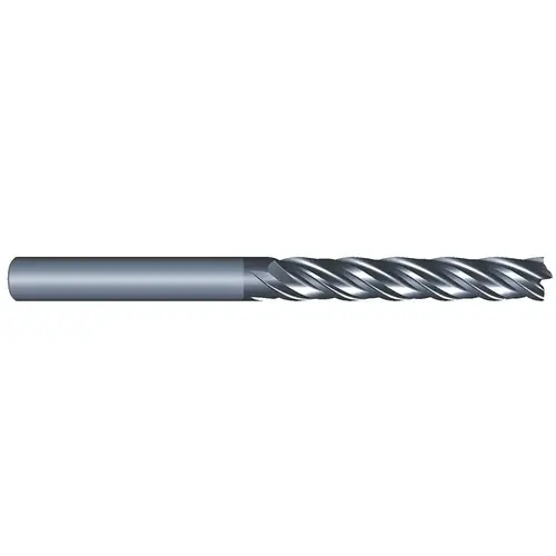 Corner Radius End Mill: 3/16" Dia, 1-1/8" LOC, 0.0300" Radius, 4 Flute, Solid Carbide AlCrN