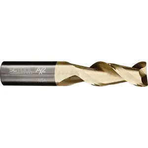 SC Tool 10102 Corner Radius End Mill: 1/2" Dia, 2" LOC, 0.0600" Radius, 2 Flute, Solid Carbide ZrN