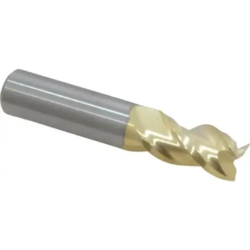Square End Mill: 3/8 inch Dia, 5/8 inch LOC, 3/8 inch Shank Dia, 2 inch OAL, 3 Flutes, Solid Carbide Square End Mill: 3/8 inch Dia, 5/8 inch LOC, 3/8 inch Shank Dia, 2 inch OAL, 3 Flutes, Solid Carbide