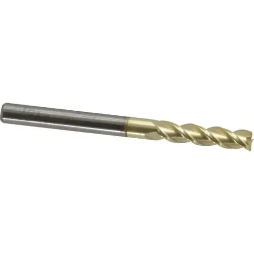 Square End Mill: 1/8 inch Dia, 1/2 inch LOC, 1/8 inch Shank Dia, 1-1/2 inch OAL, 3 Flutes, Solid Carbide Square End Mill: 1/8 inch Dia, 1/2 inch LOC, 1/8 inch Shank Dia, 1-1/2 inch OAL, 3 Flutes, Solid Carbide