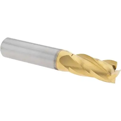 Square End Mill: 4 Flutes, Solid Carbide Titanium Nitride Square End Mill: 4 Flutes, Solid Carbide Titanium Nitride