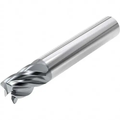 Corner Radius End Mill: 1/2" Dia, 5/8" LOC, 0.0300" Radius, 5 Flute, Solid Carbide AlCrN