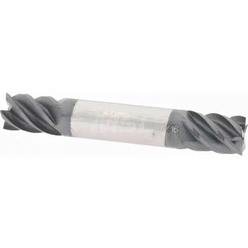 Square End Mill: 7/16 inch Dia, 9/16 inch LOC, 7/16 inch Shank Dia, 2-3/4 inch OAL, 5 Flutes, Solid Carbide Square End Mill: 7/16 inch Dia, 9/16 inch LOC, 7/16 inch Shank Dia, 2-3/4 inch OAL, 5 Flutes, Solid Carbide