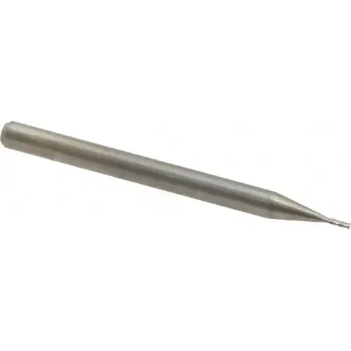 Square End Mill: 0.0275 inch Dia, 0.0827 inch LOC, 1-1/2 inch OAL, 4 Flutes, Solid Carbide Square End Mill: 0.0275 inch Dia, 0.0827 inch LOC, 1-1/2 inch OAL, 4 Flutes, Solid Carbide