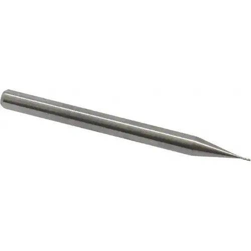 Square End Mill: 0.0157 inch Dia, 0.0472 inch LOC, 1-1/2 inch OAL, 4 Flutes, Solid Carbide Square End Mill: 0.0157 inch Dia, 0.0472 inch LOC, 1-1/2 inch OAL, 4 Flutes, Solid Carbide