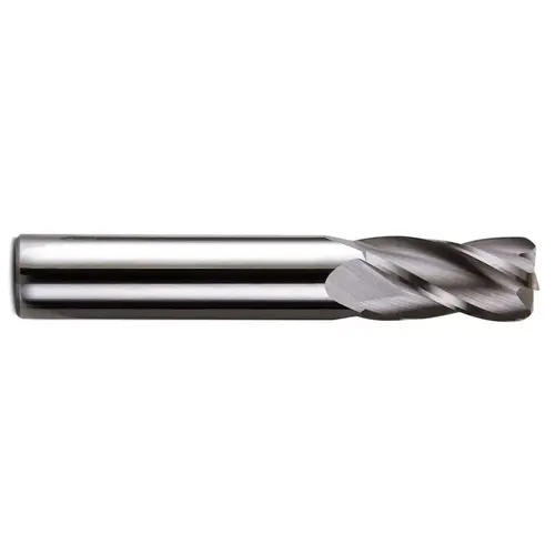 Corner Radius End Mill: 3/16" Dia, 5/8" LOC, 0.01" Radius, 4 Flutes, Solid Carbide Bright/Uncoated Corner Radius End Mill: 3/16" Dia, 5/8" LOC, 0.01" Radius, 4 Flutes, Solid Carbide Bright/Uncoated