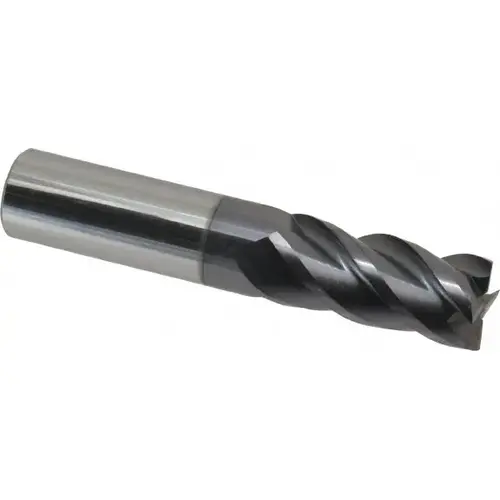 Square End Mill: 3/4 inch Dia, 1-5/8 inch LOC, 3/4 inch Shank Dia, 4 inch OAL, 4 Flutes, Solid Carbide