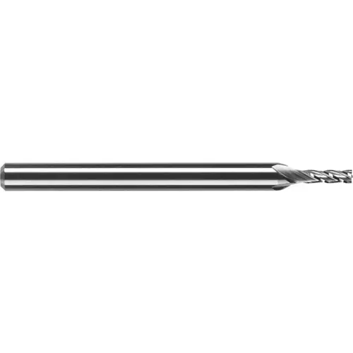 Square End Mill: 1/16 inch Dia, 0.18 inch LOC, 1/8 inch Shank Dia, 1-1/2 inch OAL, 4 Flutes, Solid Carbide