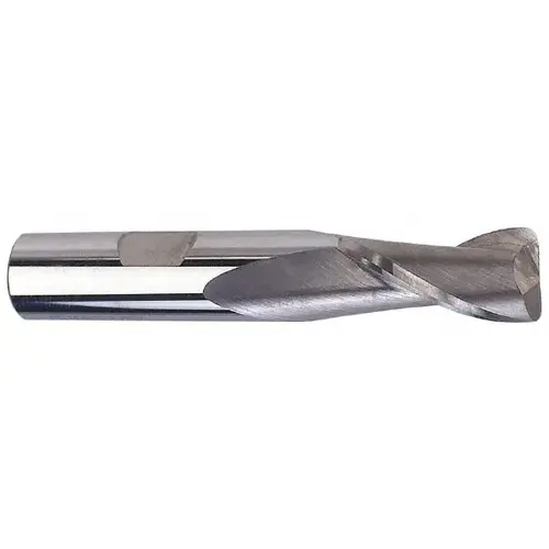 Corner Radius End Mill: 3/8" Dia, 1" LOC, 0.015" Radius, 2 Flutes, Solid Carbide Uncoated Corner Radius End Mill: 3/8" Dia, 1" LOC, 0.015" Radius, 2 Flutes, Solid Carbide Uncoated