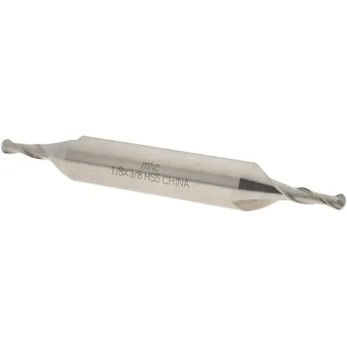 Ball End Mill: 1/8" Dia, 3/8" LOC, 2 Flute, High Speed Steel Bright/Uncoated Ball End Mill: 1/8" Dia, 3/8" LOC, 2 Flute, High Speed Steel Bright/Uncoated