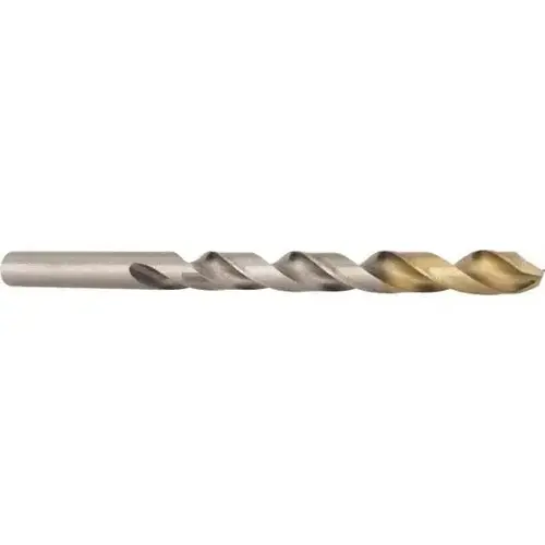 Jobber Drill: #43, 118 deg Point, High Speed Steel TiN