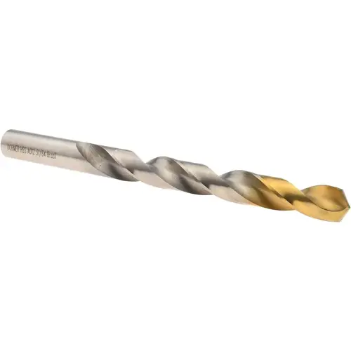 Jobber Drill: 31/64" Dia, 118 deg Point, High Speed Steel TiN Jobber Drill: 31/64" Dia, 118 deg Point, High Speed Steel TiN