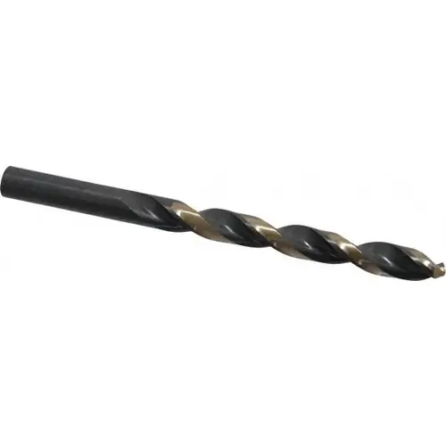 Jobber Length Drill Bit: 0.368" Dia, 135 degree, High Speed Steel