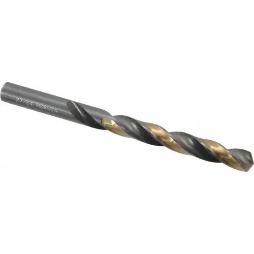 Jobber Length Drill Bit: 27/64" Dia, 118 degree, High Speed Steel Oxide Jobber Length Drill Bit: 27/64" Dia, 118 degree, High Speed Steel Oxide