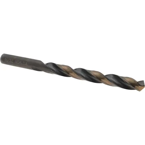 Jobber Drill: 11/32" Dia, 118 deg Point, High Speed Steel Jobber Drill: 11/32" Dia, 118 deg Point, High Speed Steel