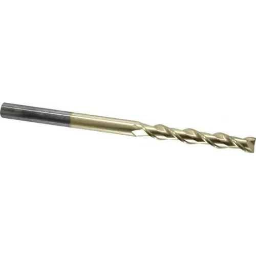 Square End Mill: 3/8 inch Dia, 2-1/2 inch LOC, 3/8 inch Shank Dia, 6 inch OAL, 2 Flutes, Solid Carbide Square End Mill: 3/8 inch Dia, 2-1/2 inch LOC, 3/8 inch Shank Dia, 6 inch OAL, 2 Flutes, Solid Carbide