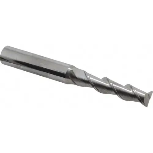Square End Mill: 5/16 inch Dia, 1-3/8 inch LOC, 3/8 inch Shank Dia, 3-1/8 inch OAL, 2 Flutes, Solid Carbide Square End Mill: 5/16 inch Dia, 1-3/8 inch LOC, 3/8 inch Shank Dia, 3-1/8 inch OAL, 2 Flutes, Solid Carbide