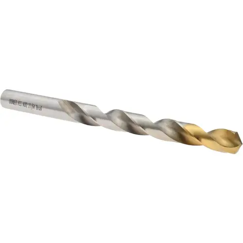 Jobber Drill: 27/64" Dia, 118 deg Point, High Speed Steel TiN Jobber Drill: 27/64" Dia, 118 deg Point, High Speed Steel TiN