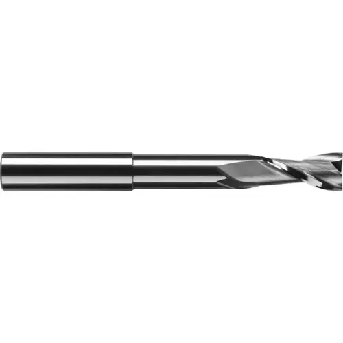 Square End Mill: 3/8 inch Dia, 3/4 inch LOC, 3/8 inch Shank Dia, 3-1/4 inch OAL, 2 Flutes, Solid Carbide Square End Mill: 3/8 inch Dia, 3/4 inch LOC, 3/8 inch Shank Dia, 3-1/4 inch OAL, 2 Flutes, Solid Carbide
