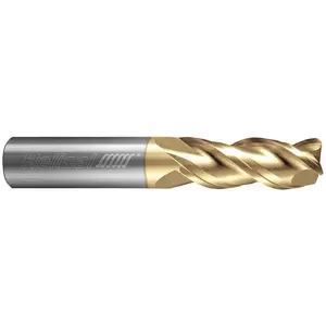 Helical Solutions 82998 Corner Radius End Mill: 1/2" Dia, 1" LOC, 0.01" Radius, 5 Flutes, Solid Carbide Tplus