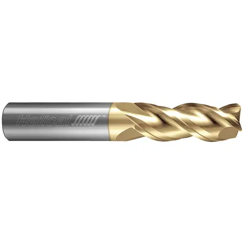 Corner Radius End Mill: 1/4" Dia, 1/2" LOC, 0.03" Radius, 5 Flutes, Solid Carbide Tplus