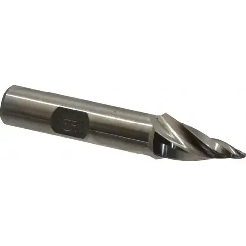 Tapered End Mill: 15 degree per Side, 3/32" Small Dia, 1" LOC, 3 Flutes, High Speed Steel, Ball End Tapered End Mill: 15 degree per Side, 3/32" Small Dia, 1" LOC, 3 Flutes, High Speed Steel, Ball End