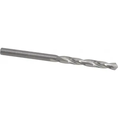 Jobber Length Drill Bit: 5/32" Dia, 118 degree, Solid Carbide Bright/Uncoated