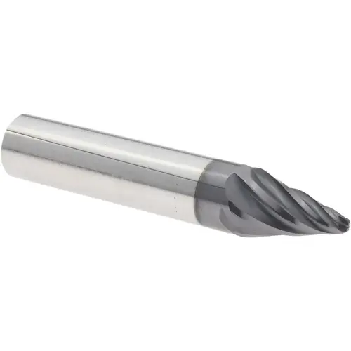 Barrel Cutter End Mills; End Type: Taper Form ; Material: Solid Carbide ; Taper Angle Per Side: 15.00 ; Finish Coating: AlTiN+ ; Length of Cut (Decimal Inch): 0.9834 ; Shank Diameter (Inch): 5/8 Barrel Cutter End Mills; End Type: Taper Form ; Material: Solid Carbide ; Taper Angle Per Side: 15.00 ; Finish Coating: AlTiN+ ; Length of Cut (Decimal Inch): 0.9834 ; Shank Diameter (Inch): 5/8