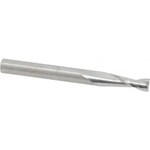 Square End Mill: 7/32 inch Dia, 5/8 inch LOC, 1/4 inch Shank Dia, 2-1/2 inch OAL, 2 Flutes, Solid Carbide
