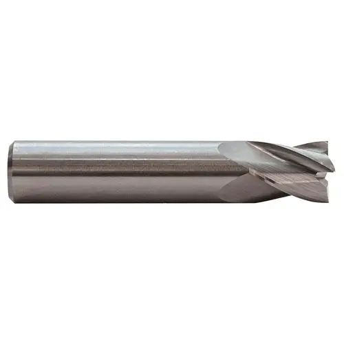 Square End Mill: 0.0150" Dia, 0.03" LOC, 0.125" Shank Dia, 1.5" OAL, 4 Flutes, Solid Carbide Bright/Uncoated