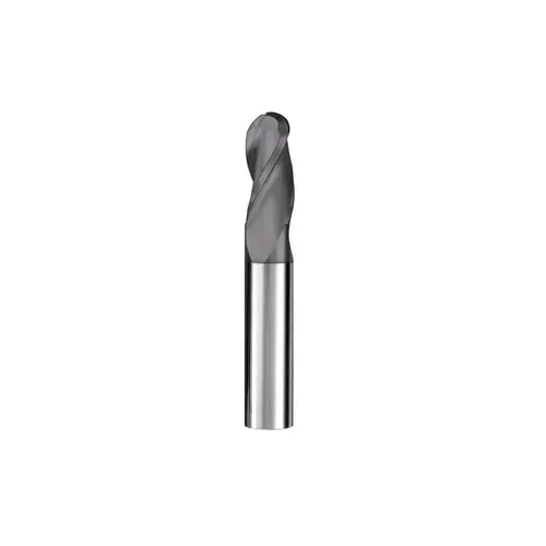 Ball End Mill: 0.2813" Dia, 0.75" LOC, 3 Flute, Solid Carbide AlTiN Ball End Mill: 0.2813" Dia, 0.75" LOC, 3 Flute, Solid Carbide AlTiN