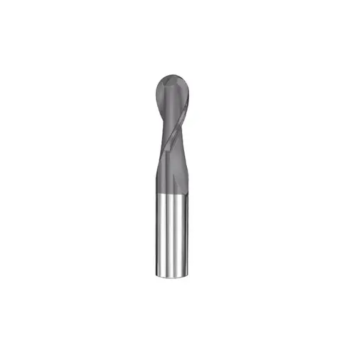 Ball End Mill: 0.2813" Dia, 0.75" LOC, 2 Flute, Solid Carbide AlTiN Ball End Mill: 0.2813" Dia, 0.75" LOC, 2 Flute, Solid Carbide AlTiN