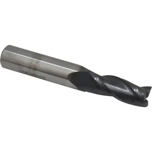 Square End Mill: 13/32 inch Dia, 1 inch LOC, 7/16 inch Shank Dia, 2-3/4 inch OAL, 3 Flutes, Solid Carbide Square End Mill: 13/32 inch Dia, 1 inch LOC, 7/16 inch Shank Dia, 2-3/4 inch OAL, 3 Flutes, Solid Carbide