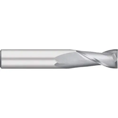 Square End Mill: 0.0938" Dia, 0.375" LOC, 0.125" Shank Dia, 1.5" OAL, 2 Flutes, Solid Carbide Bright/Uncoated Square End Mill: 0.0938" Dia, 0.375" LOC, 0.125" Shank Dia, 1.5" OAL, 2 Flutes, Solid Carbide Bright/Uncoated