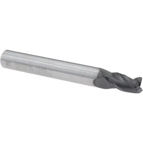 Corner Radius End Mill: 7/32" Dia, 3/8" LOC, 0.0200" Radius, 3 Flute, Solid Carbide AlTiN Corner Radius End Mill: 7/32" Dia, 3/8" LOC, 0.0200" Radius, 3 Flute, Solid Carbide AlTiN