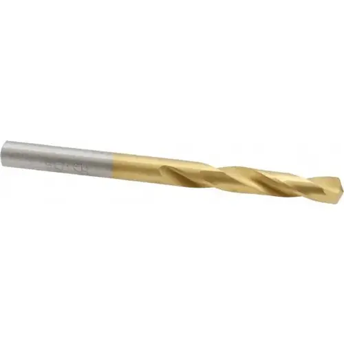 Screw Machine Length Drill Bit: 0.177" Dia, 135 degree, High Speed Steel Coated