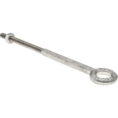 Fixed Lifting Eye Bolt: Without Shoulder, 500 lb Capacity, 1/4-20 Thread, Grade 316 Stainless Steel