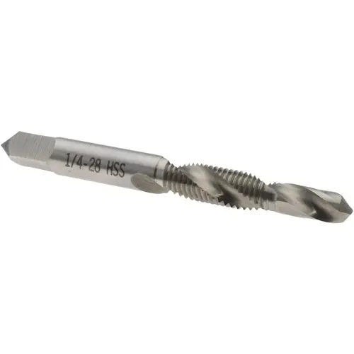 Combination Drill Tap: 1/4-28, H3, High Speed Steel Combination Drill Tap: 1/4-28, H3, High Speed Steel