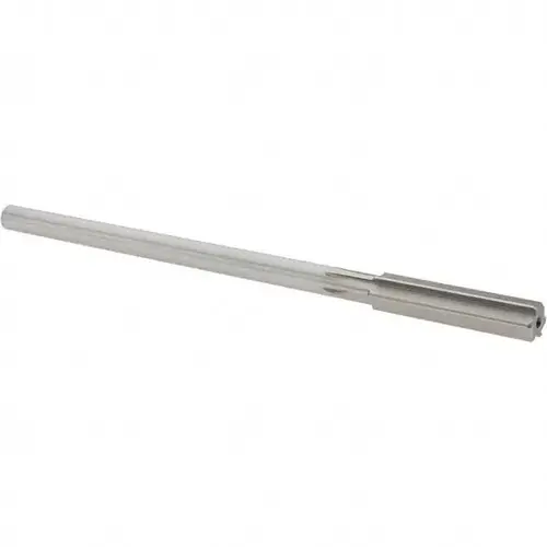 Chucking Reamer: 0.392" Dia, 7" OAL, 1-3/4" Flute Length, Straight Shank, High Speed Steel Bright (Polished) Chucking Reamer: 0.392" Dia, 7" OAL, 1-3/4" Flute Length, Straight Shank, High Speed Steel Bright (Polished)