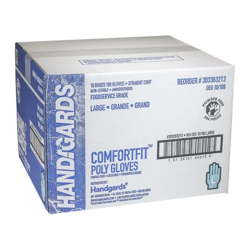 GLOVE CLEAR EMBOSSED POLY LARGE GLOVE CLEAR EMBOSSED POLY LARGE